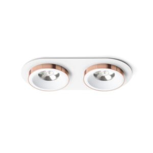 SHARM R II zápustná biela meď 230V LED 2x10W 24°  3000K