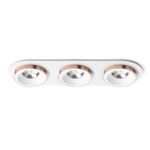 SHARM R III zápustná biela meď 230V LED 3x10W 24°  3000K