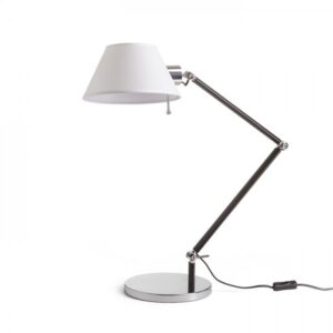 MONTANA stolná biela/čierna chróm 230V LED E27 11W