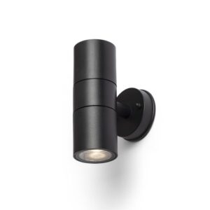 SORANO II nástenná čierna plast 230V LED GU10 2x8W IP44