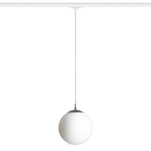 LUNA 25 na trojokruh. lištu  opálové sklo/chróm 230V LED E27 15W