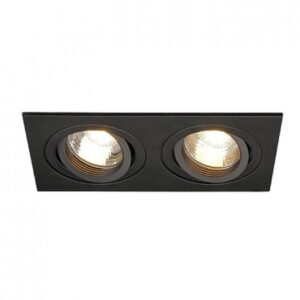 NEW TRIA II MR16 zápustná čierna 12V GU5,3 2x50W