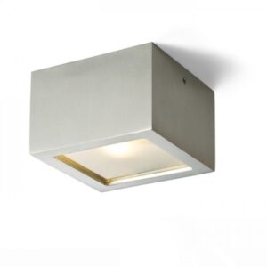 DEZA štvorcová  hliník/satinované sklo 230V LED G9 5W IP54
