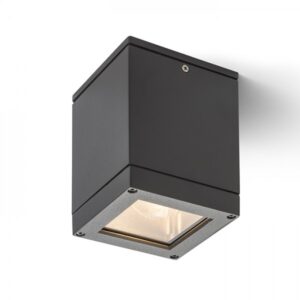 QUADRA M stropná antracitová  230V LED E27 8W IP54