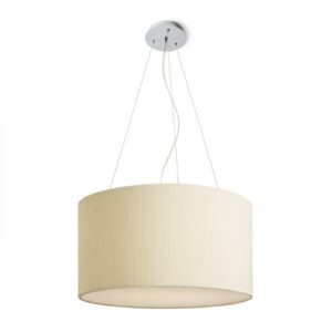 LALO 55 závesná krémová biela matný nikel 230V LED E27 3x15W
