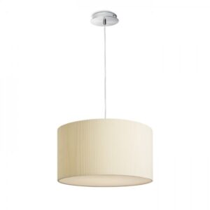 LALO 40 závesná krémová biela matný nikel 230V LED E27 3x15W
