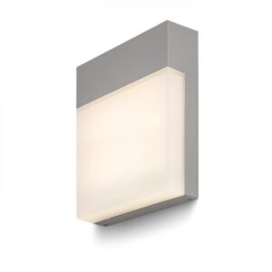 VERIA nástenná striebornosivá  230V LED 6W 116° IP54  3000K