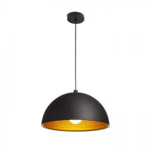 CARISSIMA 40 závesná matná čierna/zlatá  230V LED E27 15W