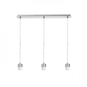 MORE 60 stropná závesná základňa  matný nikel 230V LED E27 3x15W