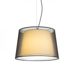 ESPLANADE závesná transparentná čierna/biela chróm 230V LED E27 15W
