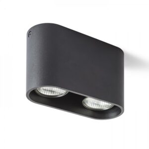 MANTOVA II stropná matná čierna  230V LED GU10 2x7W