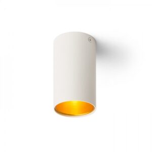 TUBA stropná matná biela/zlatá  230V LED GU10 7W