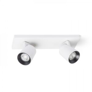KENNY II prisadená biela/čierna  230V LED GU10 2x8W