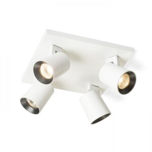 KENNY IV stropná biela/čierna  230V LED GU10 4x8W