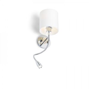 VERSINA s tienidlom biela chróm 230V LED E27 LED 15+3W 25°  3000K