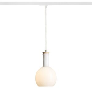 PULIRE RD pre jednookr. lištu  opálové sklo/drevo 230V LED E14 6W