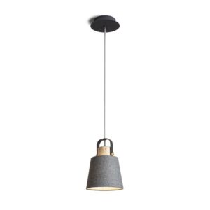 CHOUPETTE závesná čiernosivá textil/drevo 230V LED E27 11W