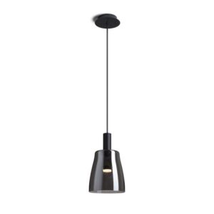 BELLINI M LED závesná čierna dymové sklo 230V LED 5W 30°  3000K