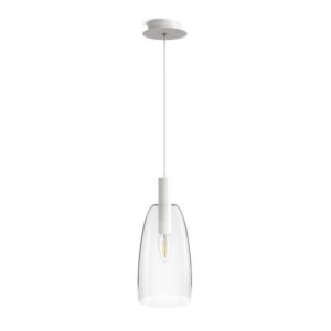 BELLINI L E14 závesná biela číre sklo 230V LED E14 15W