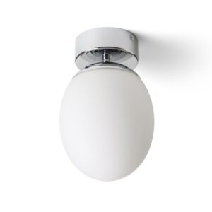 MERINGUE 16 stropná  opálové sklo/chróm 230V LED E27 15W IP44