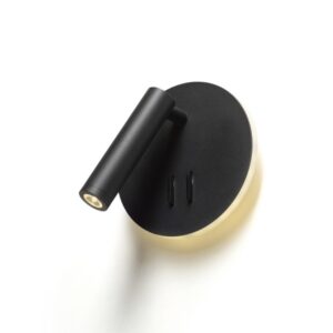 THALIA nástenná čierna satinovaný akrylát 230V LED 6+3W 3000K