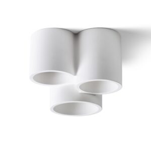 GINA III stropná sadrová 230V LED GU10 3x5W