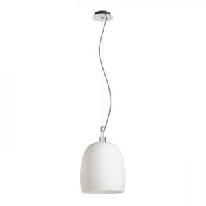COROA NEW 28 závesná  opálové sklo/chróm 230V LED E27 15W