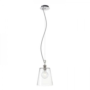 BABU NEW 22 závesná  číre sklo/chróm 230V LED E27 15W