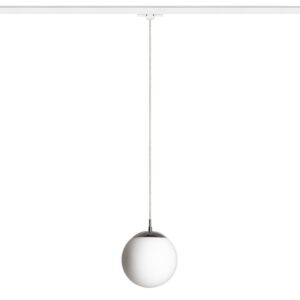 LUNA 20 na trojokruh. lištu  opálové sklo/chróm 230V LED E27 11W