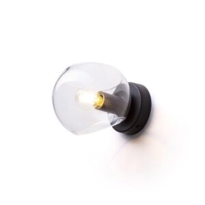 SOLARIS prisadená číre sklo/čierna 230V LED E14 7W