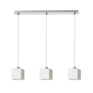 DADOS III 60 závesná  opálové sklo/matný nikel 230V LED E27 3x11W