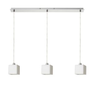 DADOS III 80 závesná  opálové sklo/matný nikel 230V LED E27 3x11W