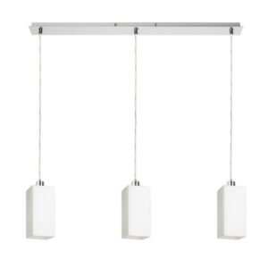 LIZ III 80 závesná  opálové sklo/matný nikel 230V LED E27 3x15W