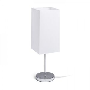 NYC/TEMPO 15/30 stolná  Polycotton biela/chróm 230V LED E27 15W