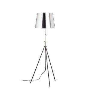 LUTON/ILUSION stojanová  chrómová fólia/čierna/kov 230V LED E27 15W