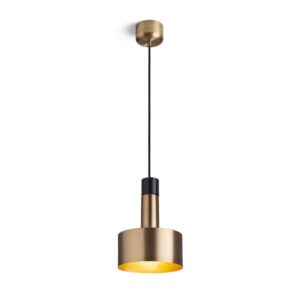 DIVINA závesná mosadz/dekor čierny mramor 230V LED E27 5W