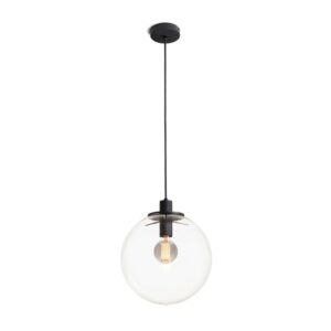 BOULDER 30 závesná číre sklo/čierna 230V LED E27 15W