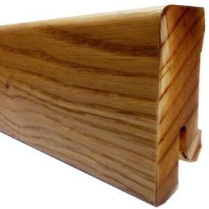 Lišta soklová dyha Dub European lak hranatá clipová, nosič smrek 50×17,5×2500 mm