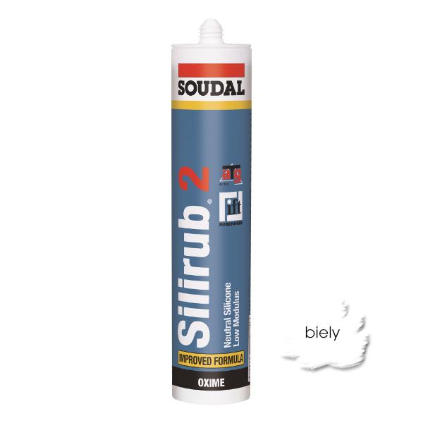 Silikón Soudal Silirub 2 biely 310 ml neutrálny OXIM (EAN 5411183008274)